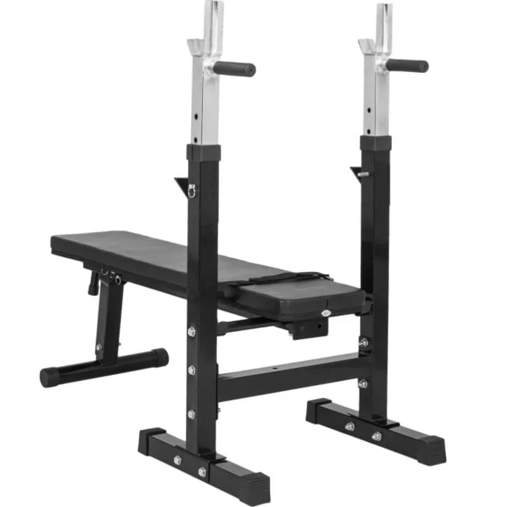 Bänkpress BLACK/WHITE Skivstång 60kg Gymgolv