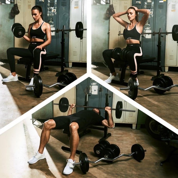 Skivstång Curlstång Hantlar BASIC 100kg