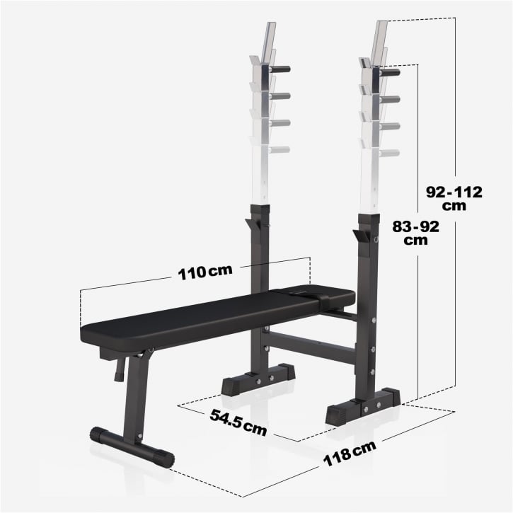 Bänkpress BLACK Skivstång Hantlar 70kg