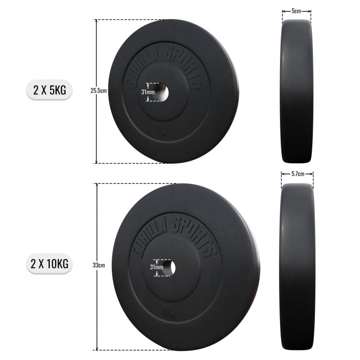 Viktskivor BASIC Cement 2x5kg 2x10kg