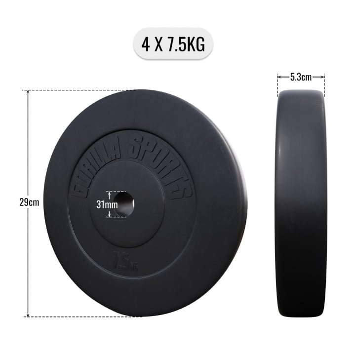 Viktskivor BASIC Cement 4x7,5kg