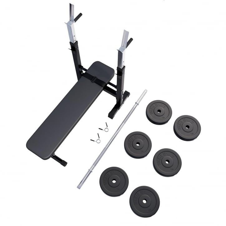 Bänkpress BLACK Skivstång 38kg