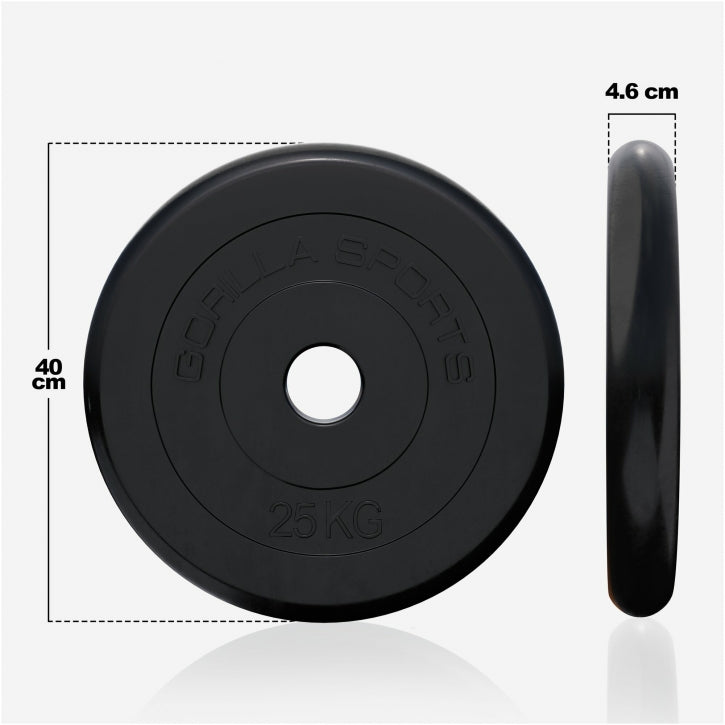 Viktskivor GUMMI Gjutjärn 1,25–25kg