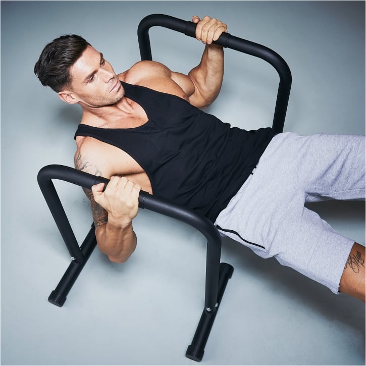 Parallette Push Up Bars Svart Blå Röd