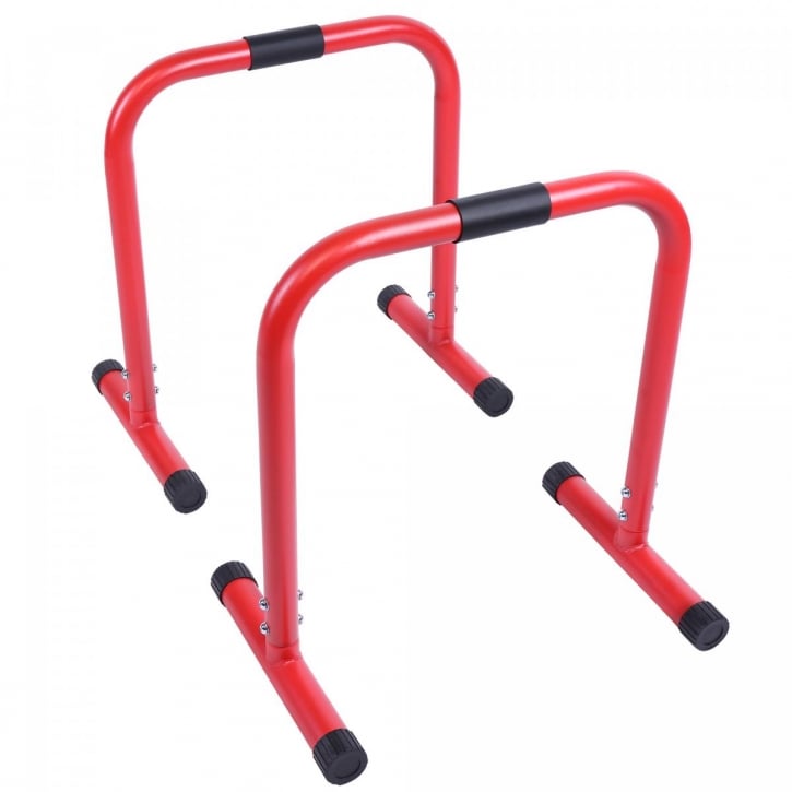 Parallette Push Up Bars Svart Blå Röd