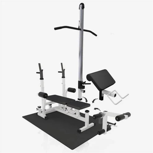 Multigym BASIC White 100kg Viktpaket, Lats, Gymgolv