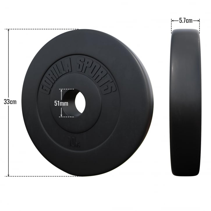 Viktskivor BASIC Cement 51mm 2x10kg 2x5kg