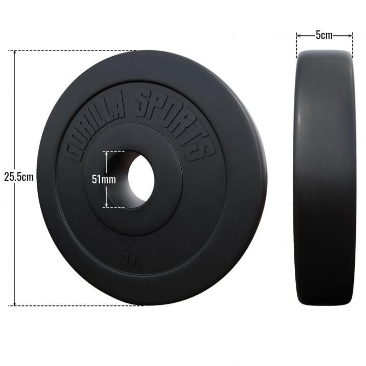 Viktskivor BASIC Cement 51mm 2x10kg 2x5kg