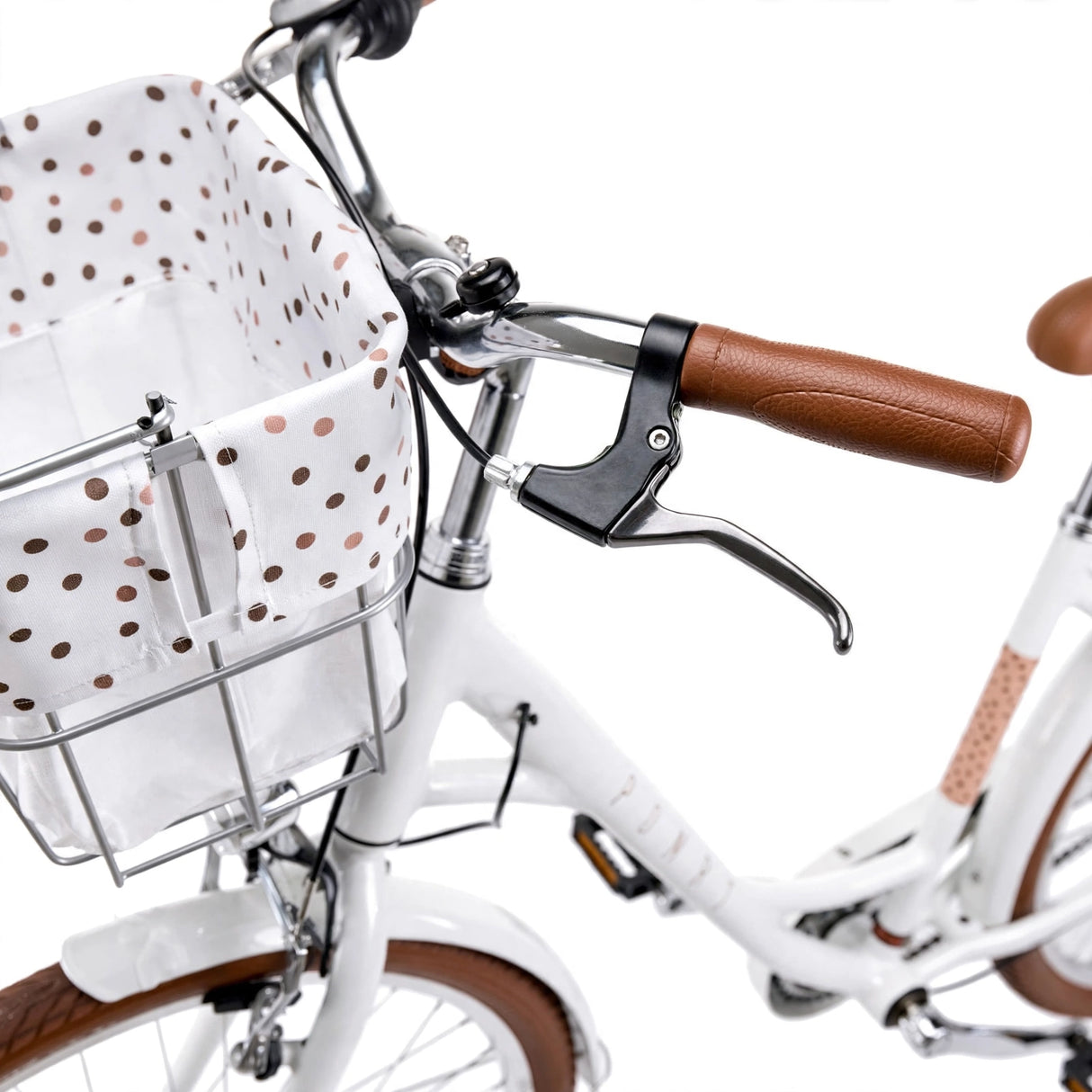 Cykel ROMET Pop Art Classic 26, vit + främre korg