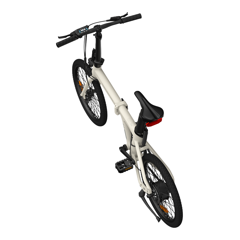 Hopfällbar elcykel ADO A20 AIR, vit