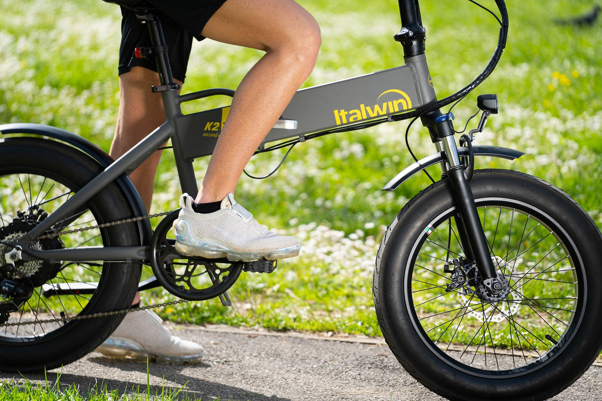 Hopfällbar elcykel ITALWIN K2 XL (36V / 10,5 Ah), vit