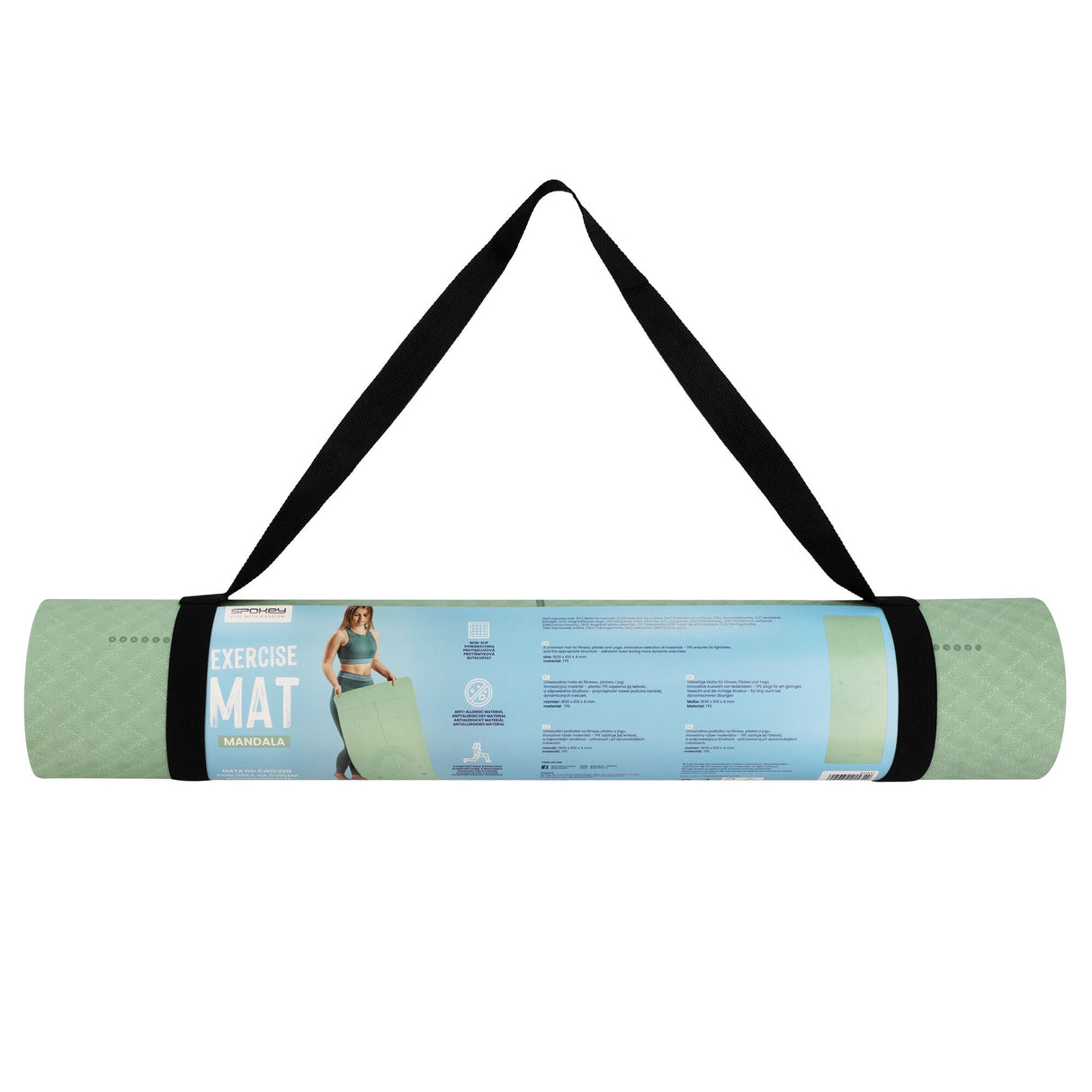 Yogamatta SPOKEY Mandala, grön