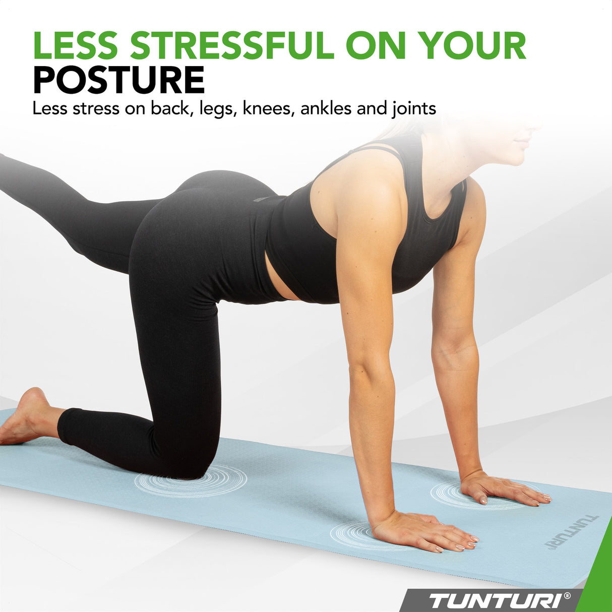 Yogamatta Tunturi Yogamat 8mm, ljusblå
