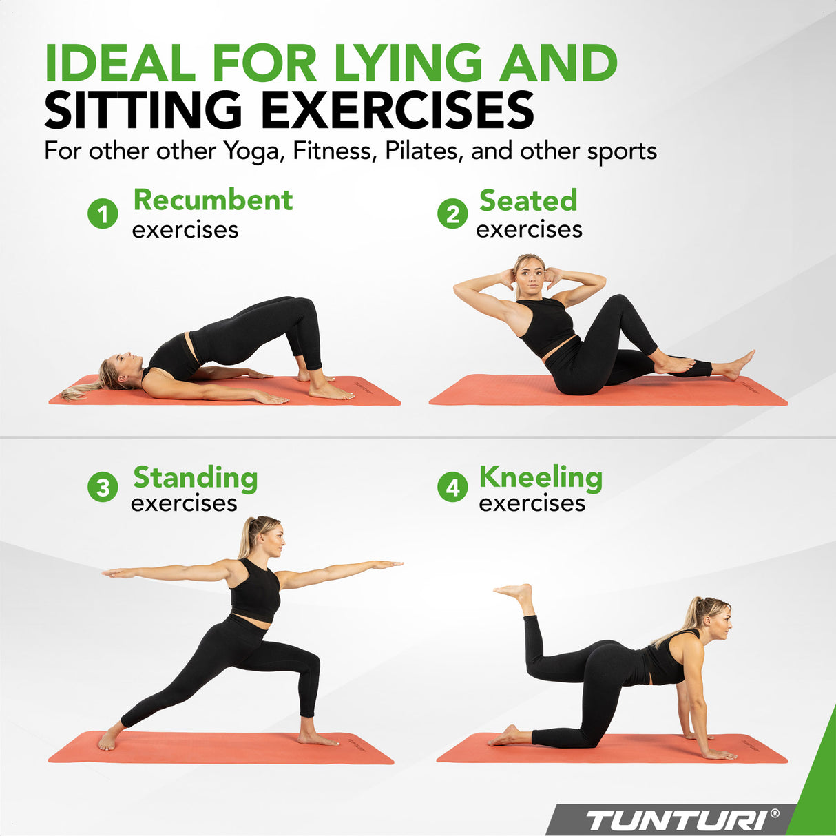 Yogamatta Tunturi Yogamat 8mm, Rose Gold