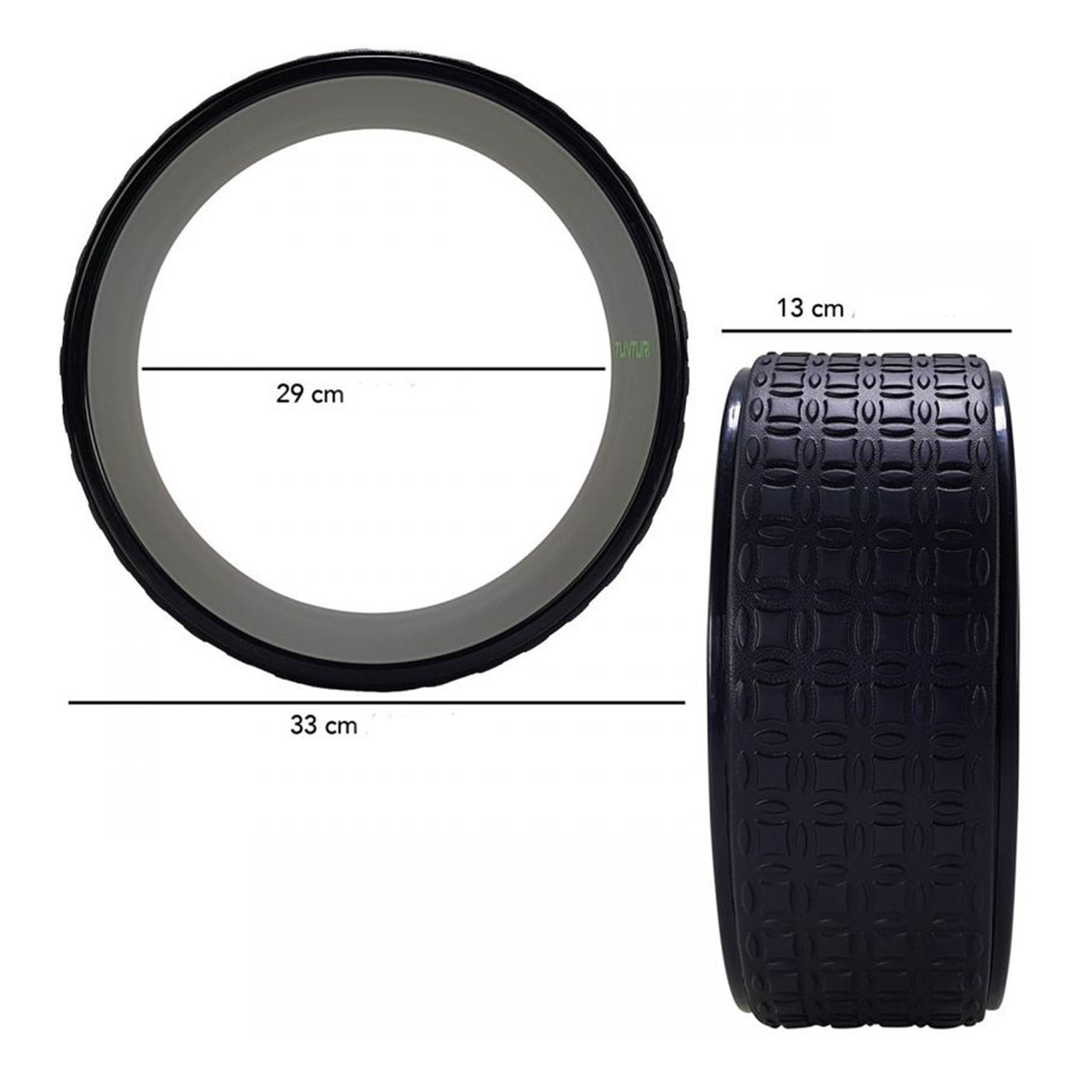 Yogahjul TUNTURI Yoga Wheel, svart