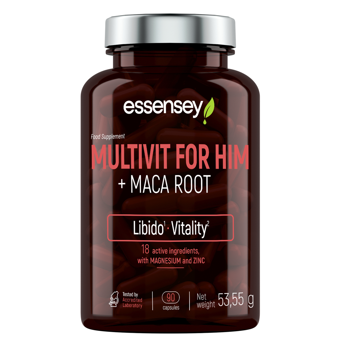 Multivitamin för män TREC ESSENSEY MULTIVIT FOR HIM + MACA ROOT 90 kapslar