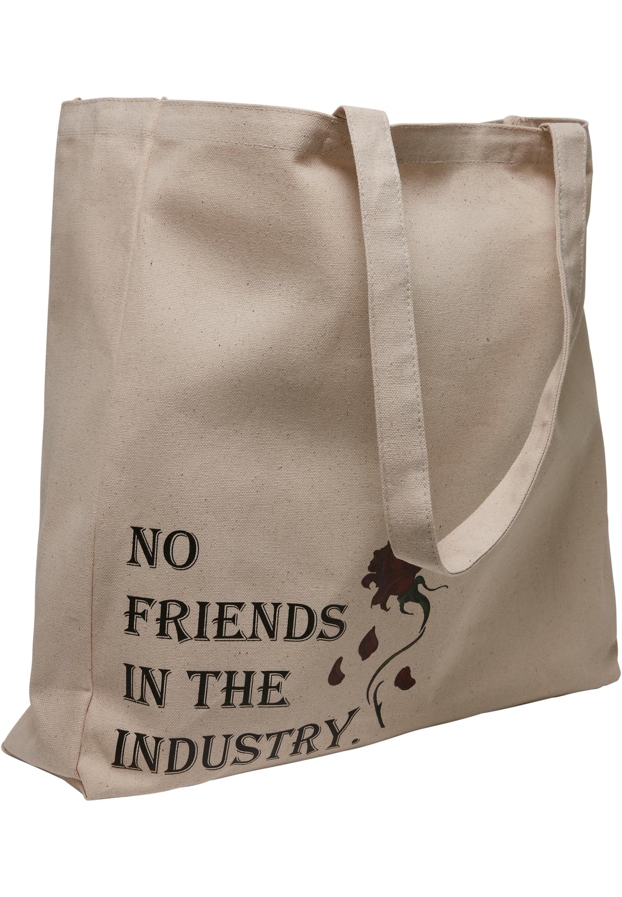 No Friends Oversize Canvas Tote Bag offwhite one size - workoutbrands.com