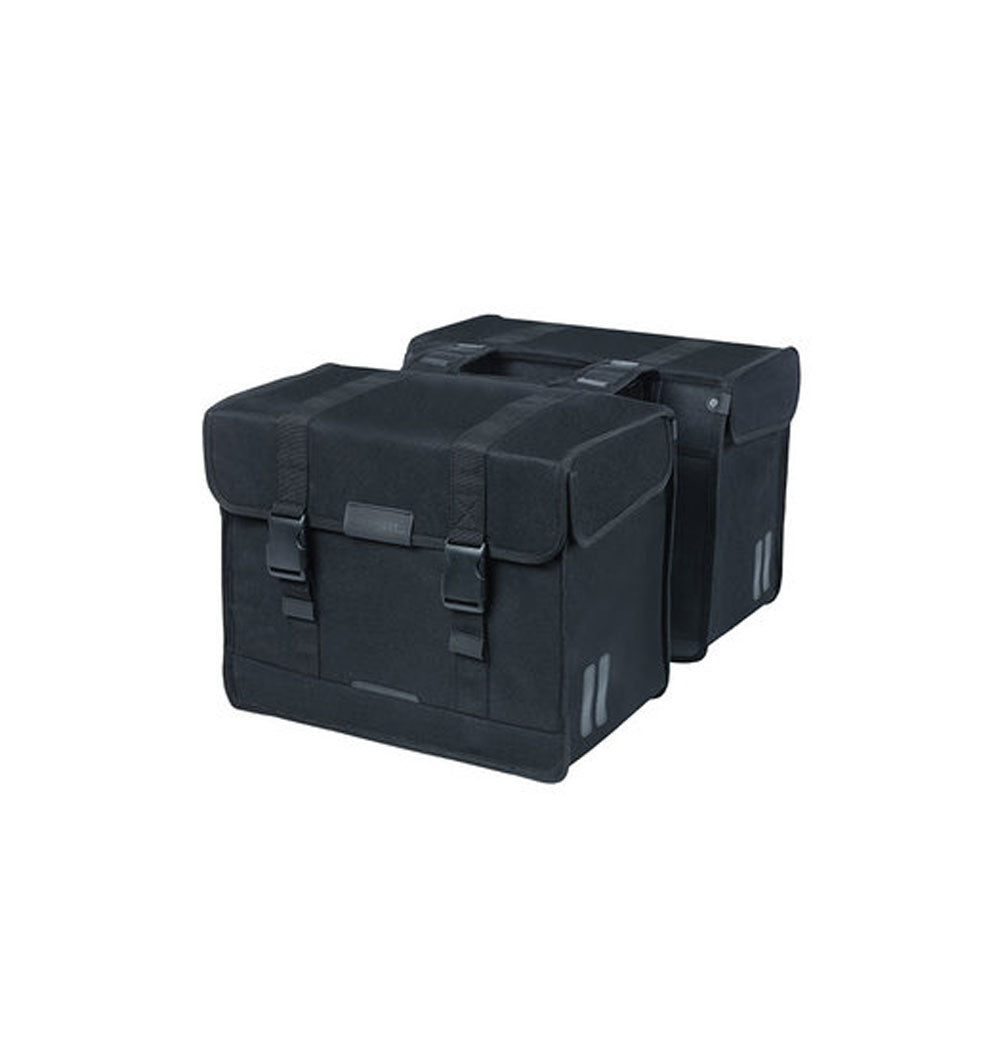 Pakväska BASIL KAVAN ECO CLASSIC, 68 l, dubbelsidig, svart