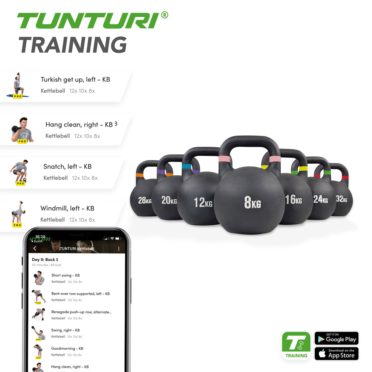 TUNTURI Competition Kettlebell 8kg
