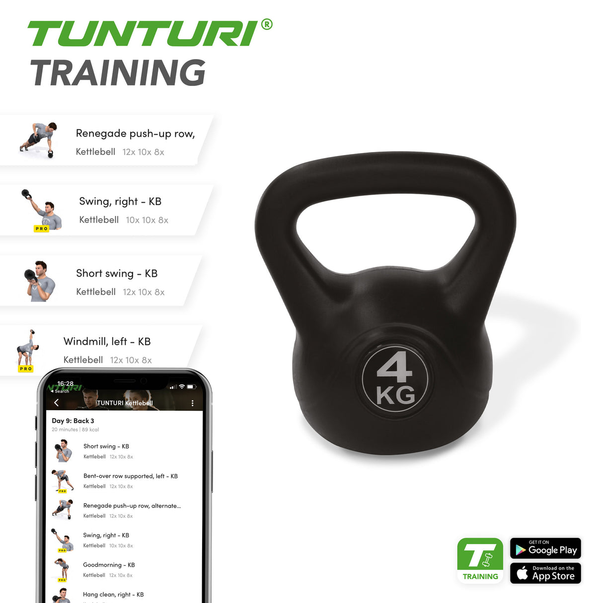 TUNTURI PE Kettlebell 4kg