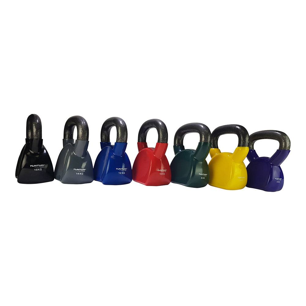 Kettlebell TUNTURI Vinyl 14kg, grå