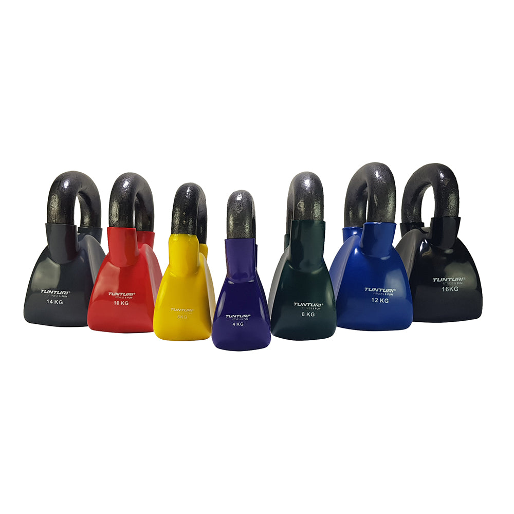 Kettlebell TUNTURI Vinyl 14kg, grå