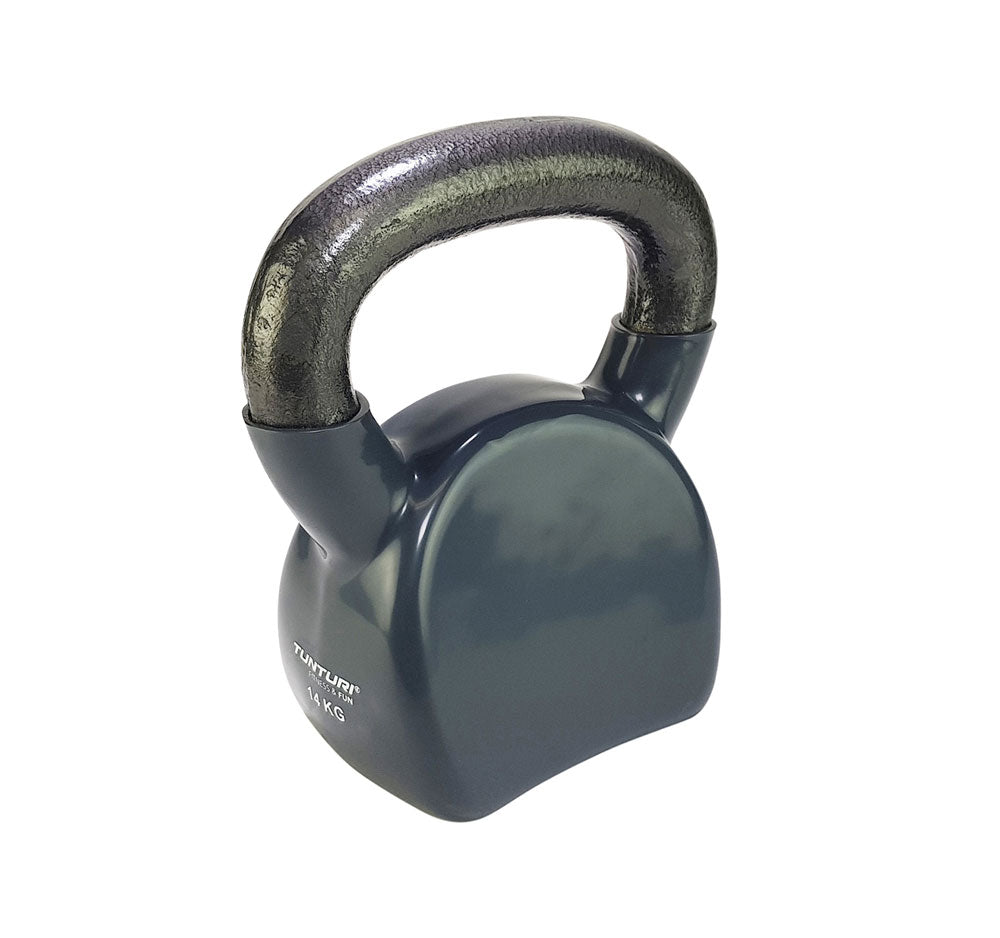 Kettlebell TUNTURI Vinyl 14kg, grå