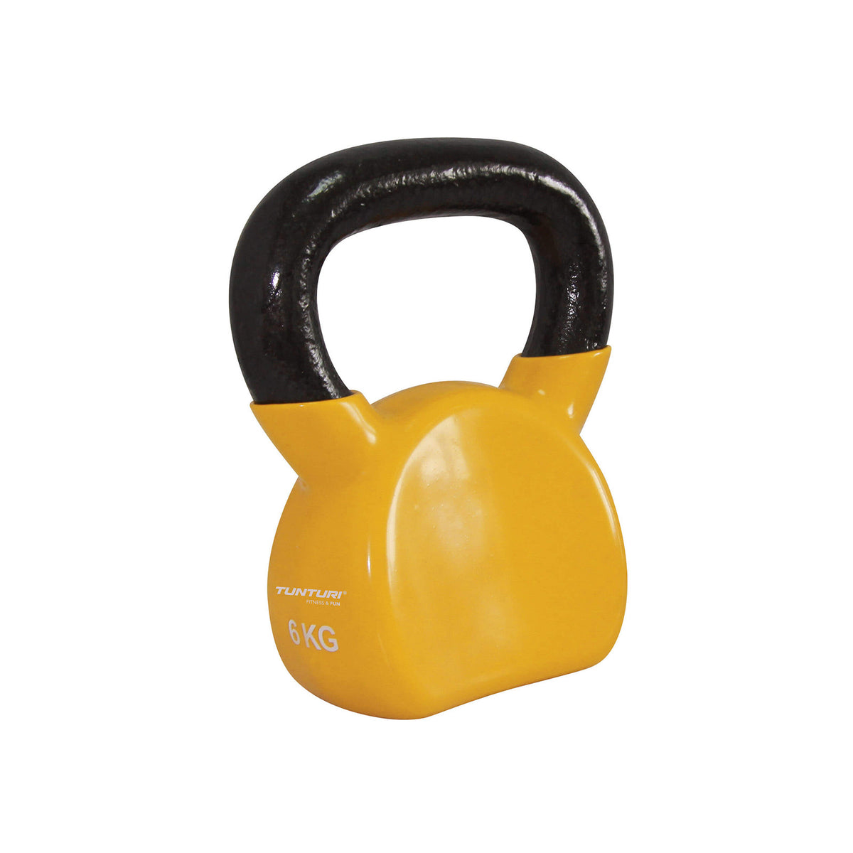 TUNTURI Vinyl Kettlebell 6kg, gul