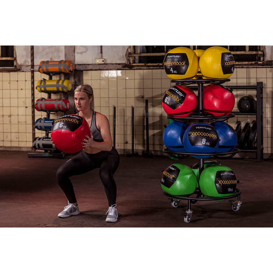 Tunturi Wall Ball 6 kg, röd