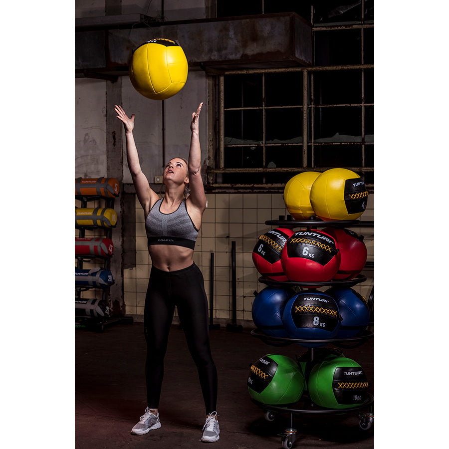 Tunturi Wall Ball 6 kg, röd
