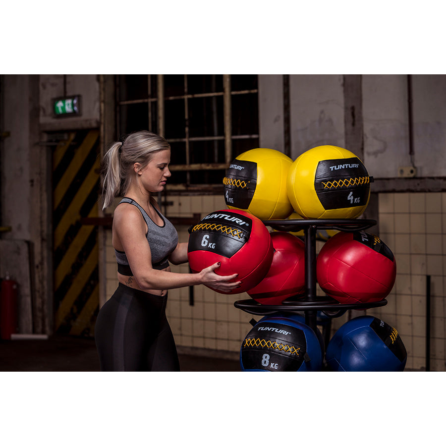 Tunturi Wall Ball 6 kg, röd