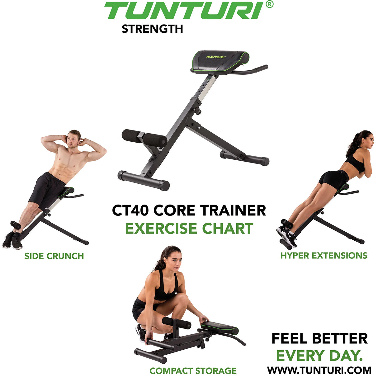 Träningsbänk TUNTURI CT40 Core trainer