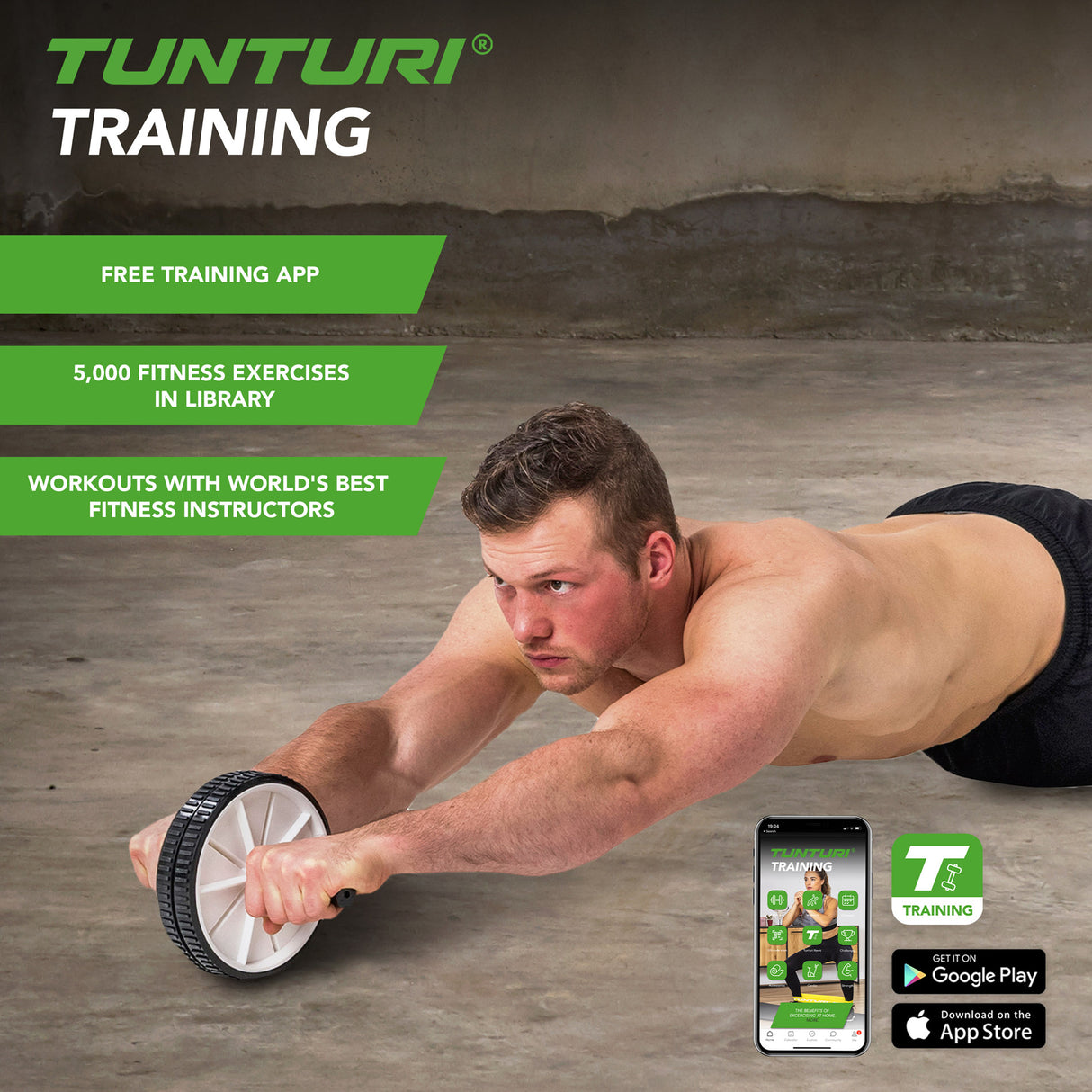 Träningshjul Maghjul TUNTURI Dubbel