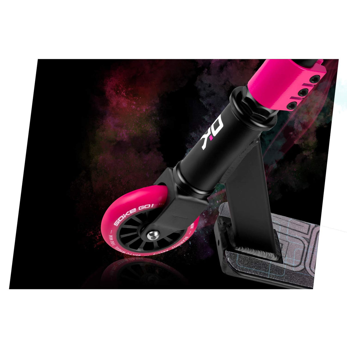 Stuntscooter SOKE GO! svart och rosa