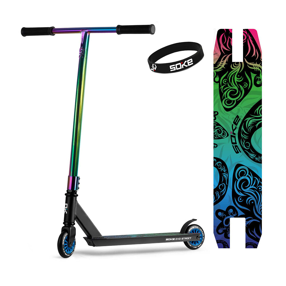 Trick-sparkcykel SOKE EVO, svart-neochrome