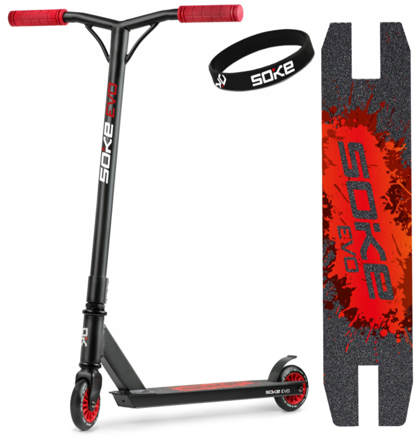 Tricksparkcykel SOKE EVO, svart-röd