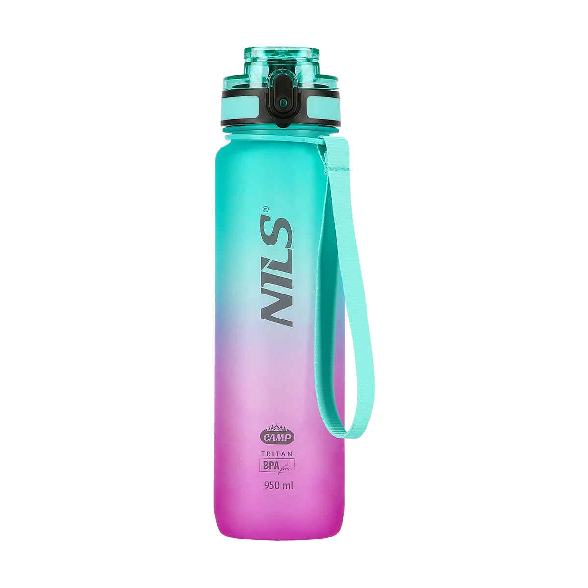 Vattenflaska NILS NCD04, 950 ml, rosa-grön