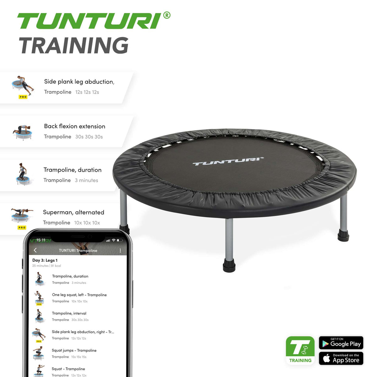 Trampoline TUNTURI Funhop Trampoline 125cm
