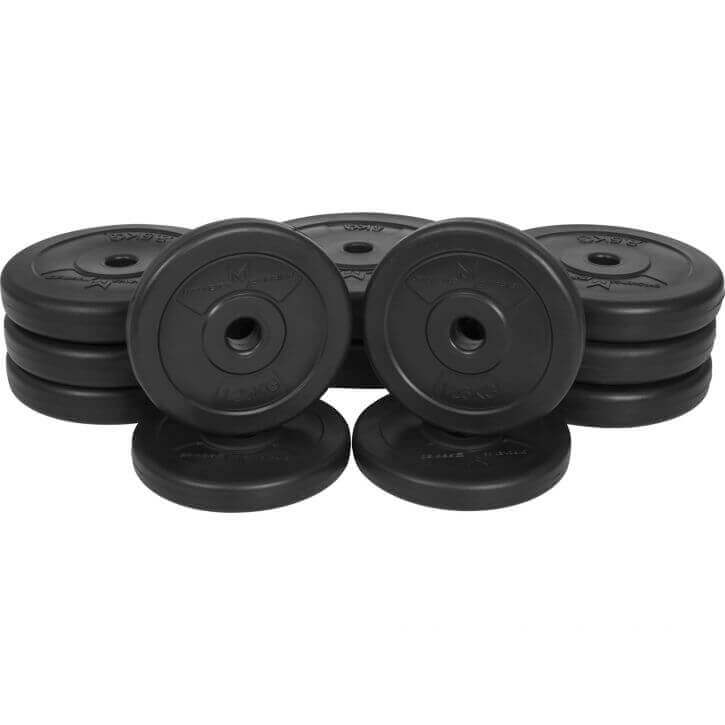 Viktset 30kg 25/26mm 4x1,25kg 6x2,5kg 2x5kg