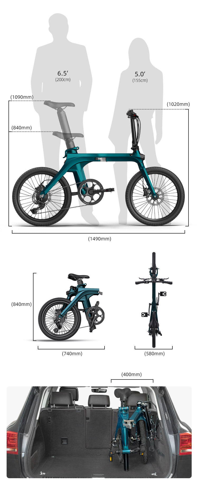 Folding electric bicycle FIIDO X