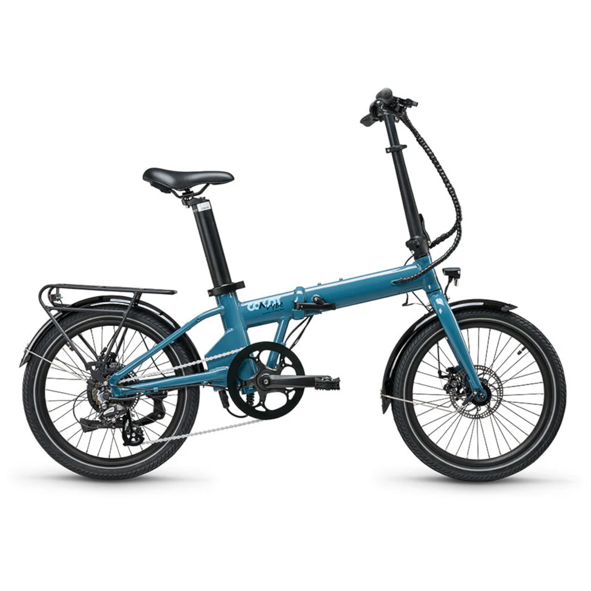 Hopfällbar elcykel COAST Vybe Light, Dusty Blue