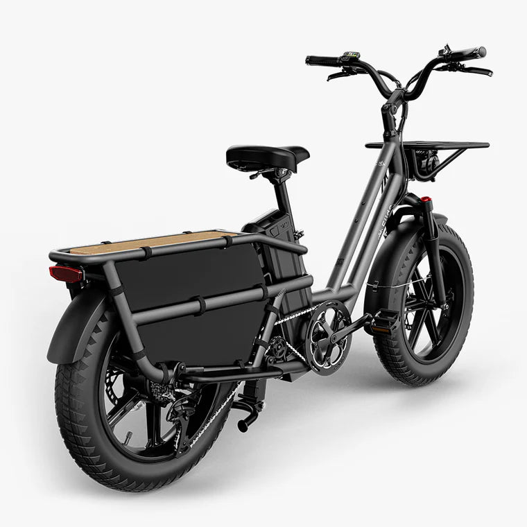 El-lastcykel FIIDO T2 Longtail Cargo, Grå