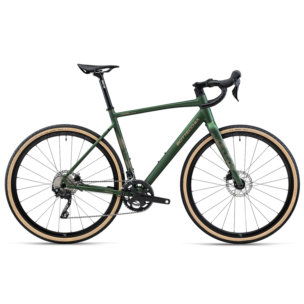 Gravelcykel BOTTECCHIA Gravel Monster GRX610 12s C46 Matt Grön