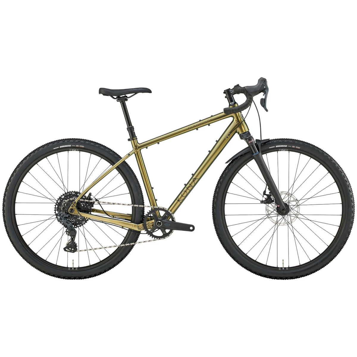 Gravelbike KONA Ouroboros AL, Gloss Metallic Turismo Olive (Grön)