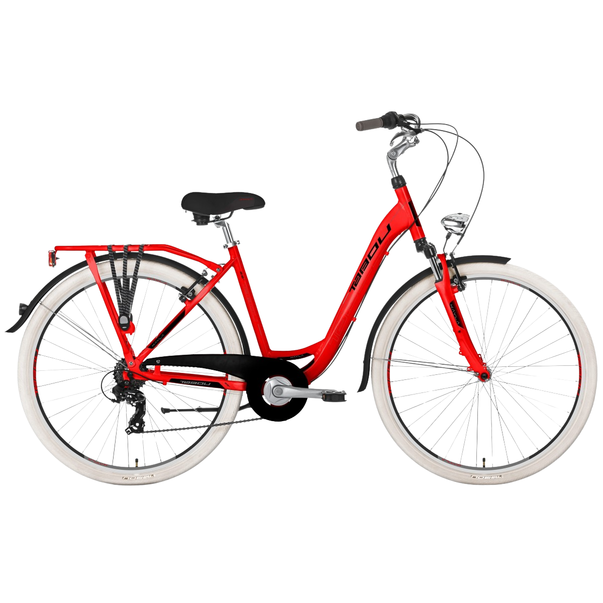Damcykel TABOU Kayla 28", röd/svart