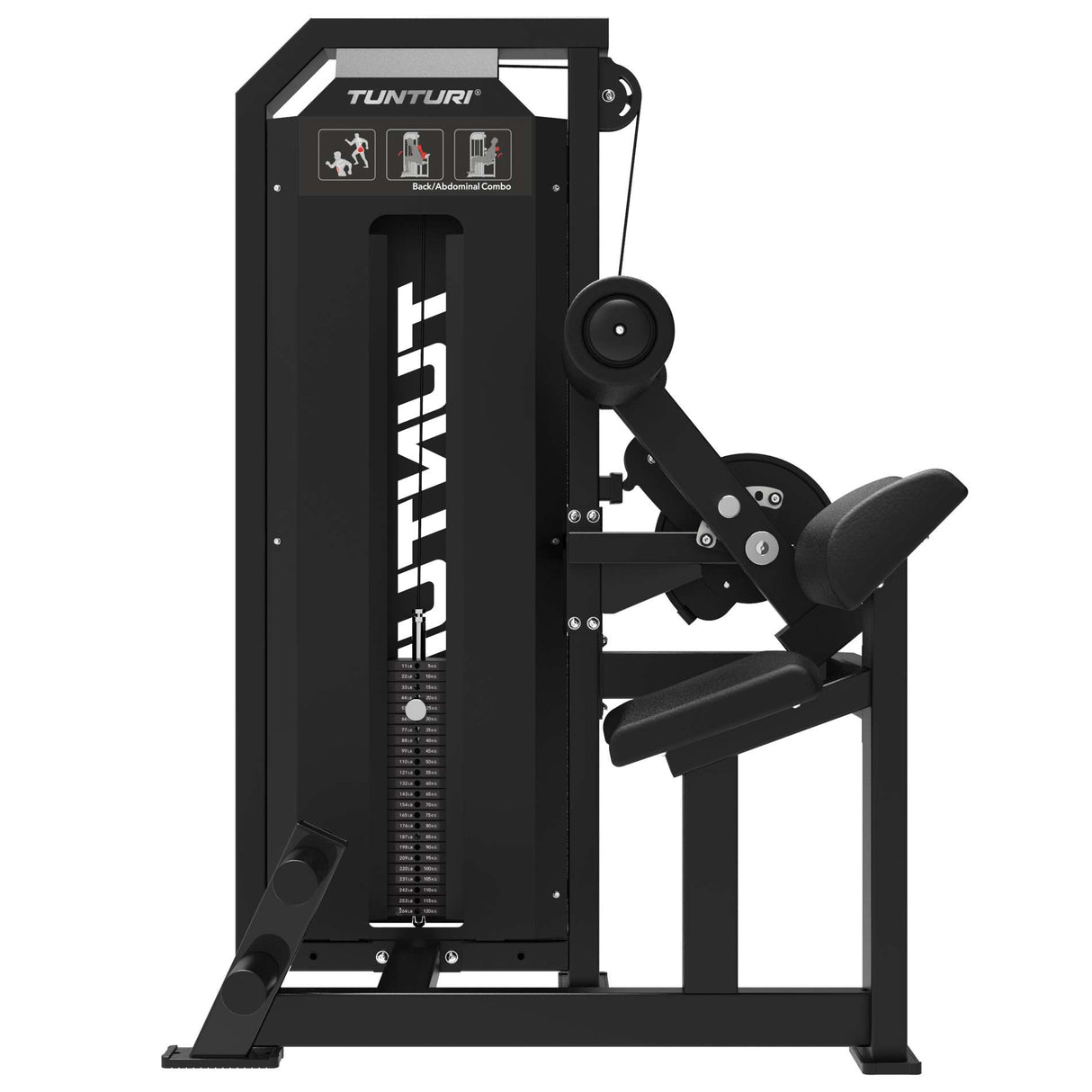 TUNTURI Platinum - Dubbel Rygg/Mag-kombination - Selectorized - V-Series