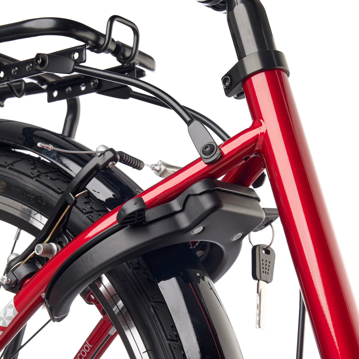 Barncykel S'COOL chiX, 24" Röd/Vit