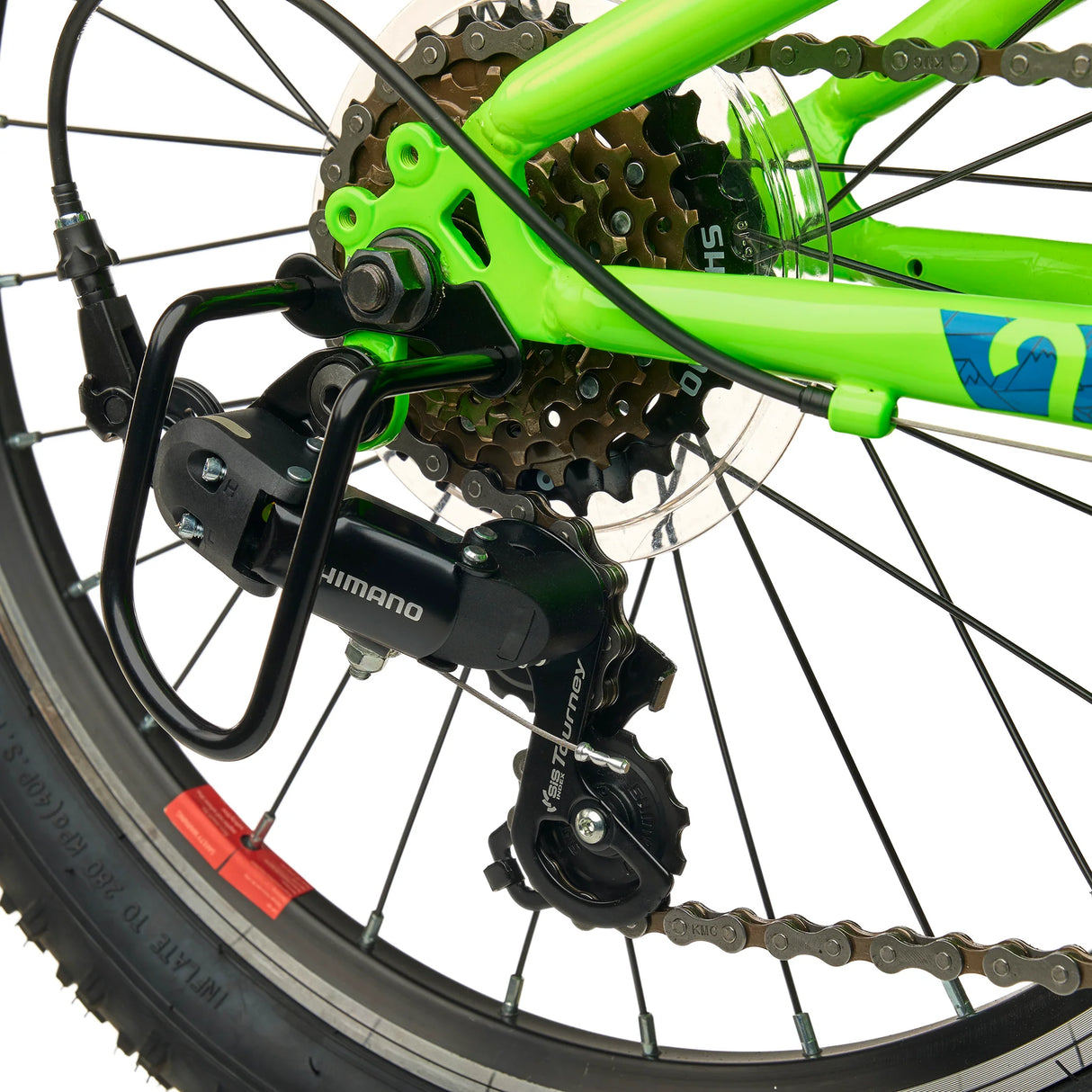 Barncykel S'COOL Xroc, 20" Neon Grön/Ocean