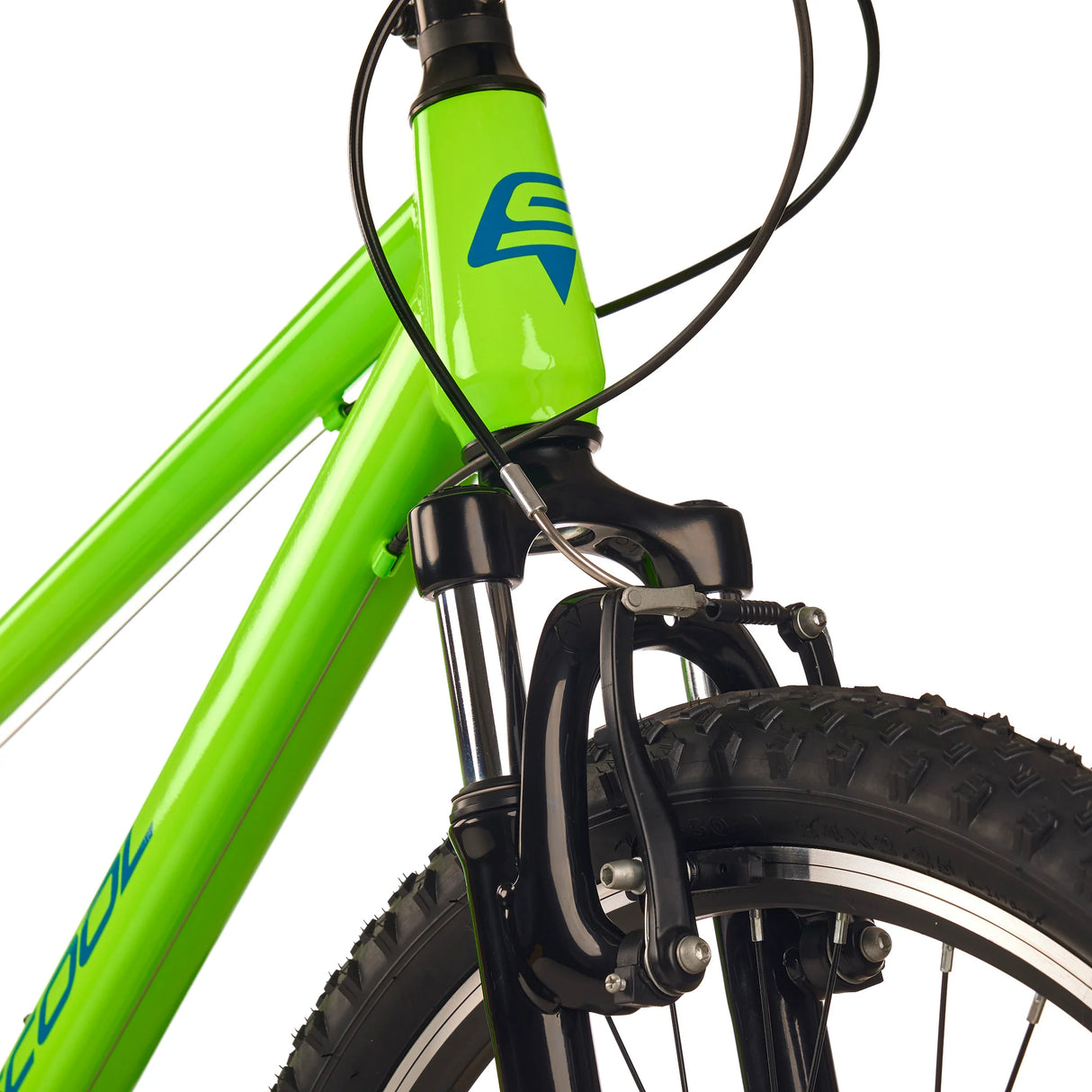 Barncykel S'COOL Xroc, 24" Neon Grön/Ocean