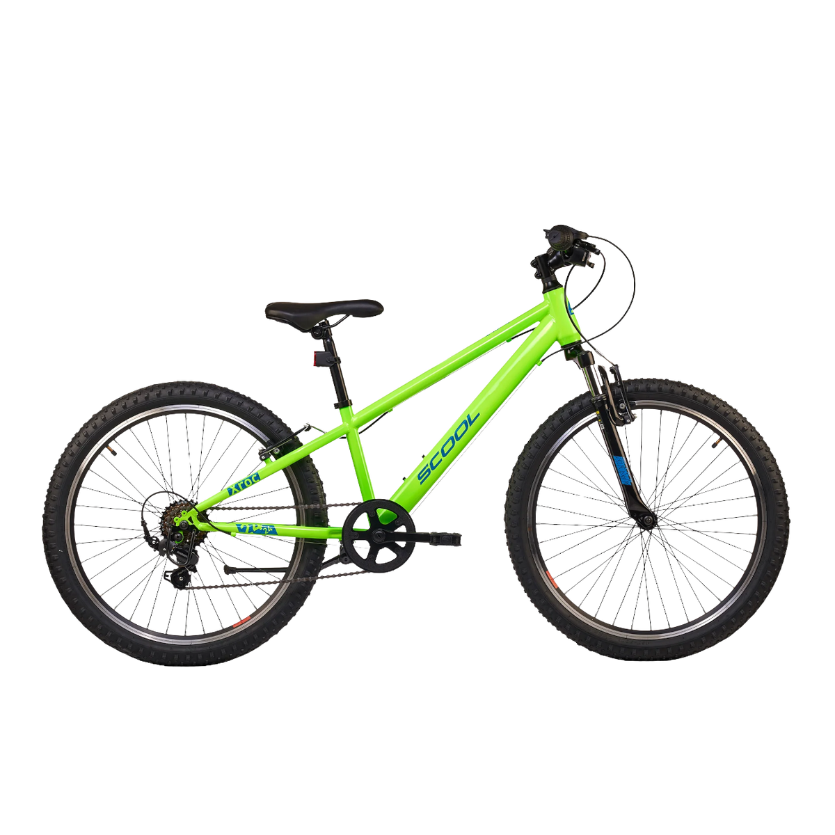 Barncykel S'COOL Xroc, 24" Neon Grön/Ocean